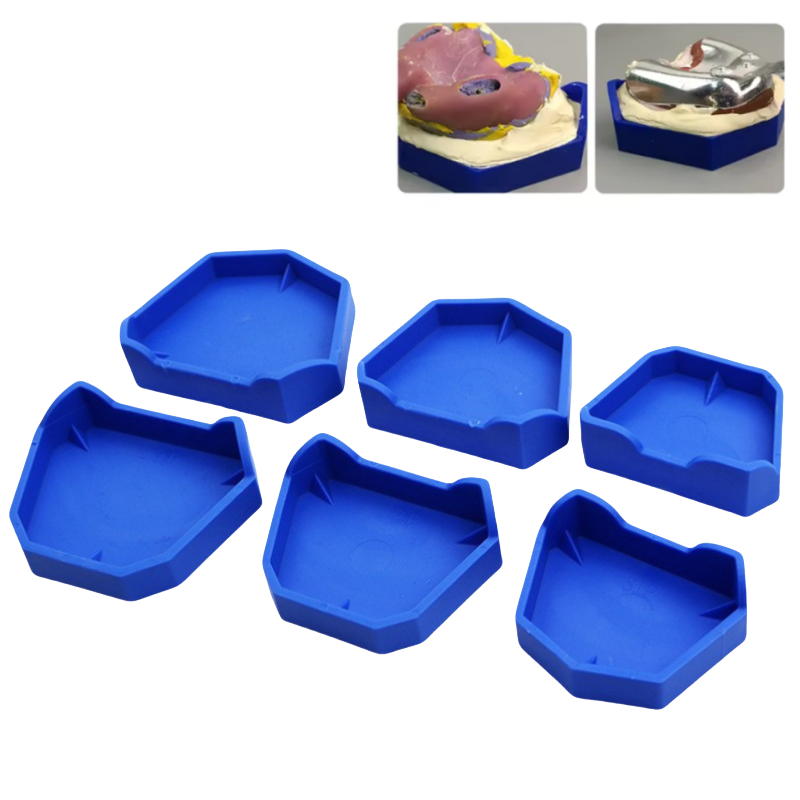 Model Kit Tools - 6pcs Dental Model Base Set Plaster