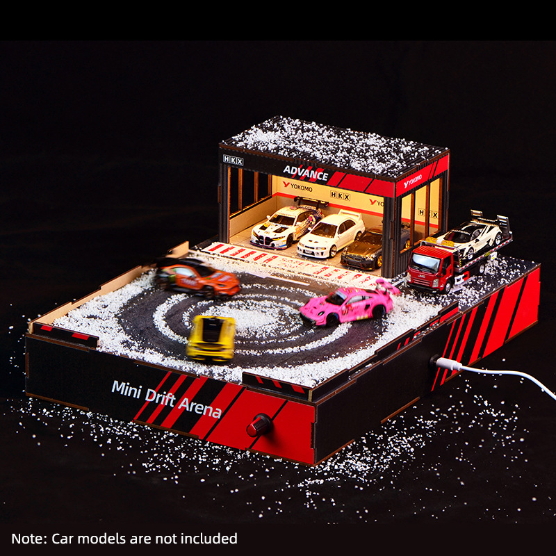 Model Kit Car - 1:64 Scale DIY Drift Track Diorama