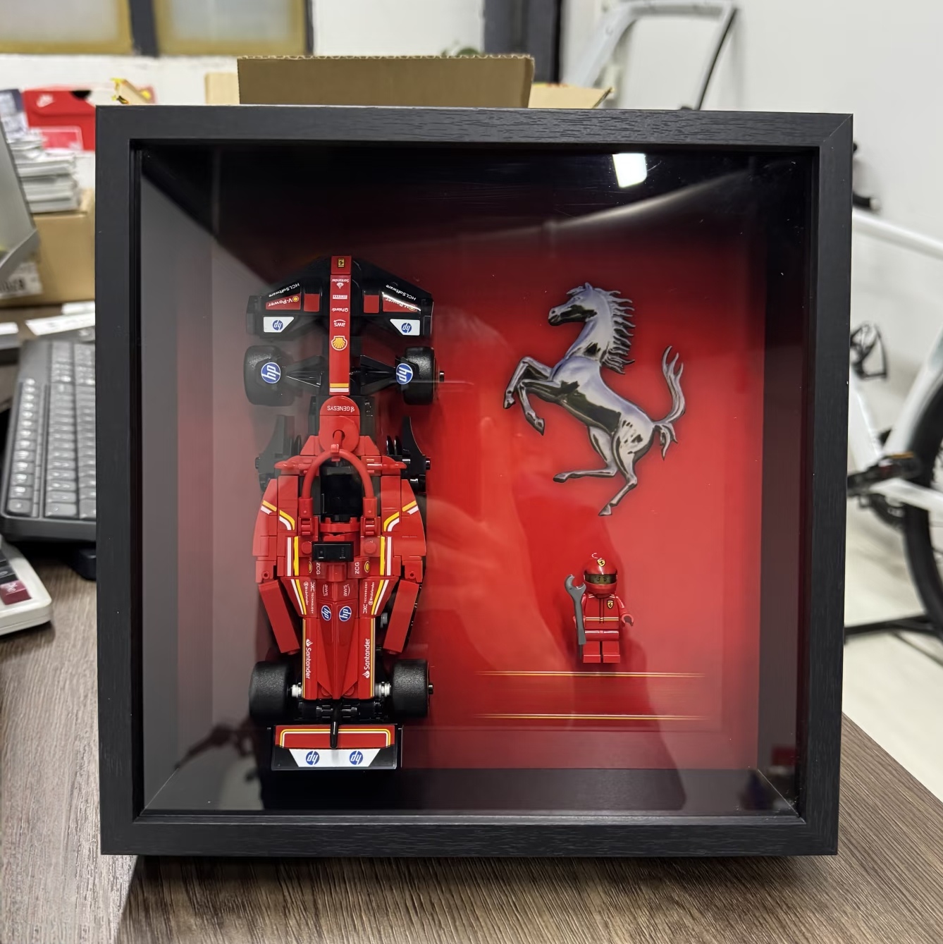 Model Kit Ferrari - Display Wallboard Wall suitable for LEGO