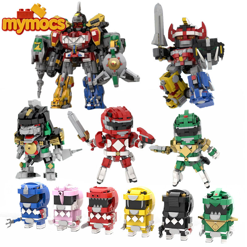 Model Kit Power Rangers - Mymocs Kyoryu Movie Action Figures Powered