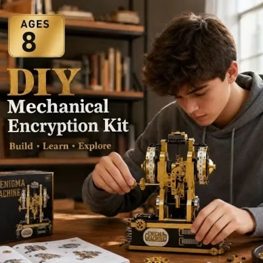 Enigma Machine Building Blocks - Model Kit History review and price