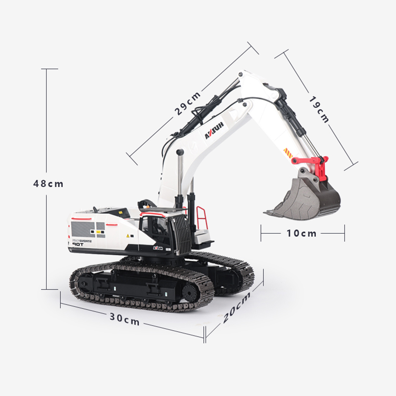 RC Excavator 1/14 HUINA Metal  - Model Kit Excavator review and price