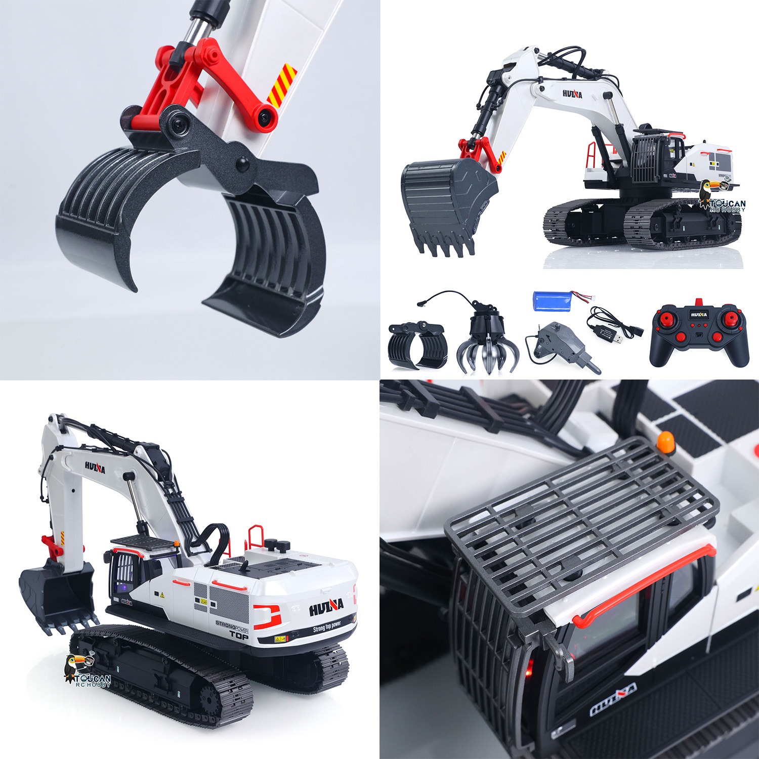 RC Excavator 1/14 HUINA Metal  - Model Kit Excavator review and price