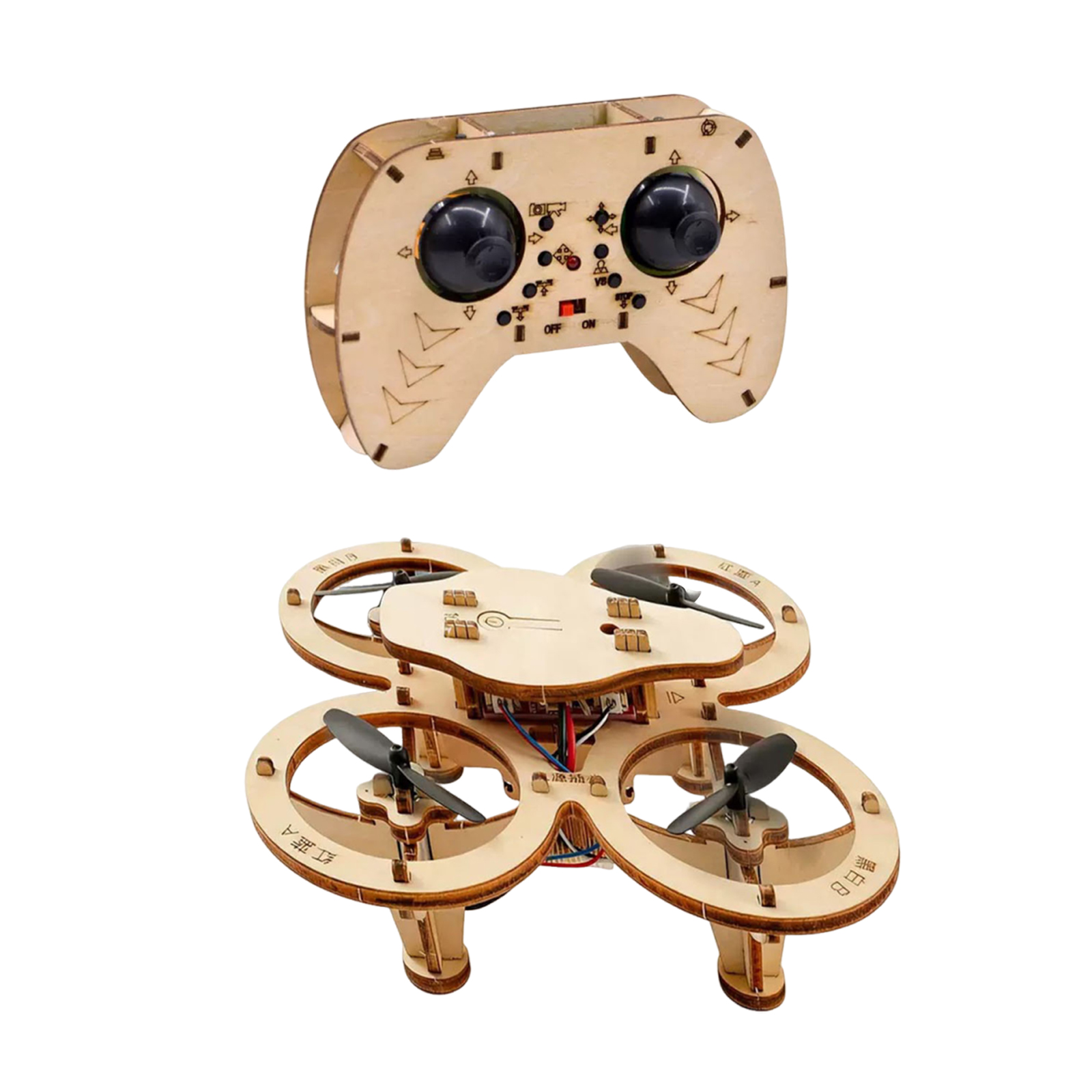 Natural Wood DIY Drone Model K - Model Kit Instructions review and price