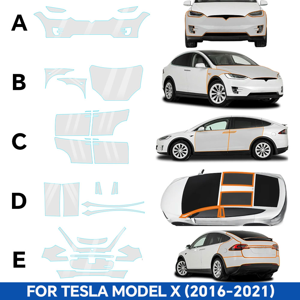 9MIL For Tesla Model X 2016-20 - Logo Model Kit review and price