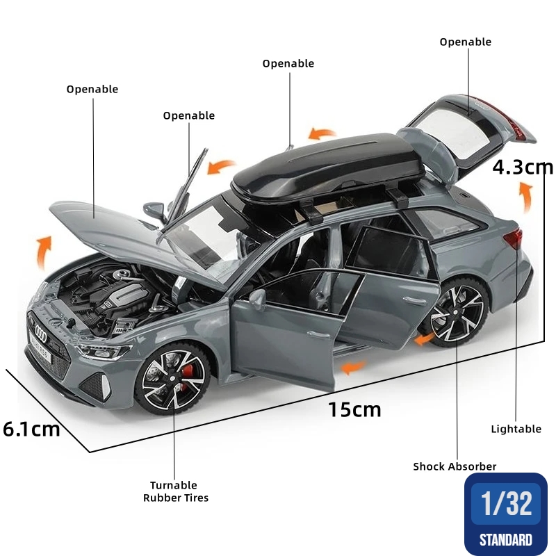 1/32 Audi RS6 Miniature Diecas - Model Kit Ferrari review and price