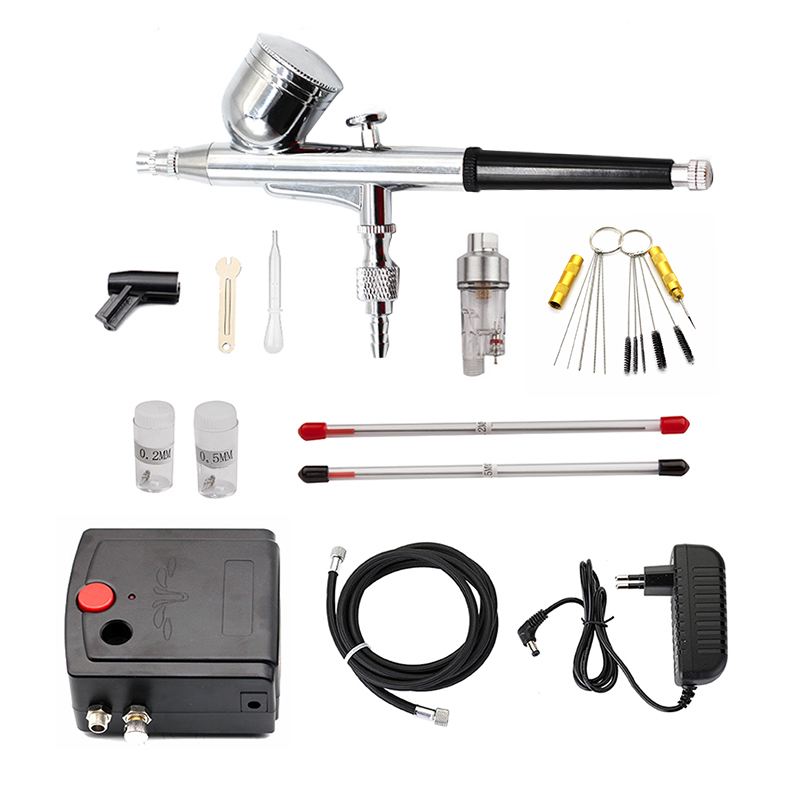 Dual-Action Spray Gun Airbrush - Airbrush Compressor Kit review and price