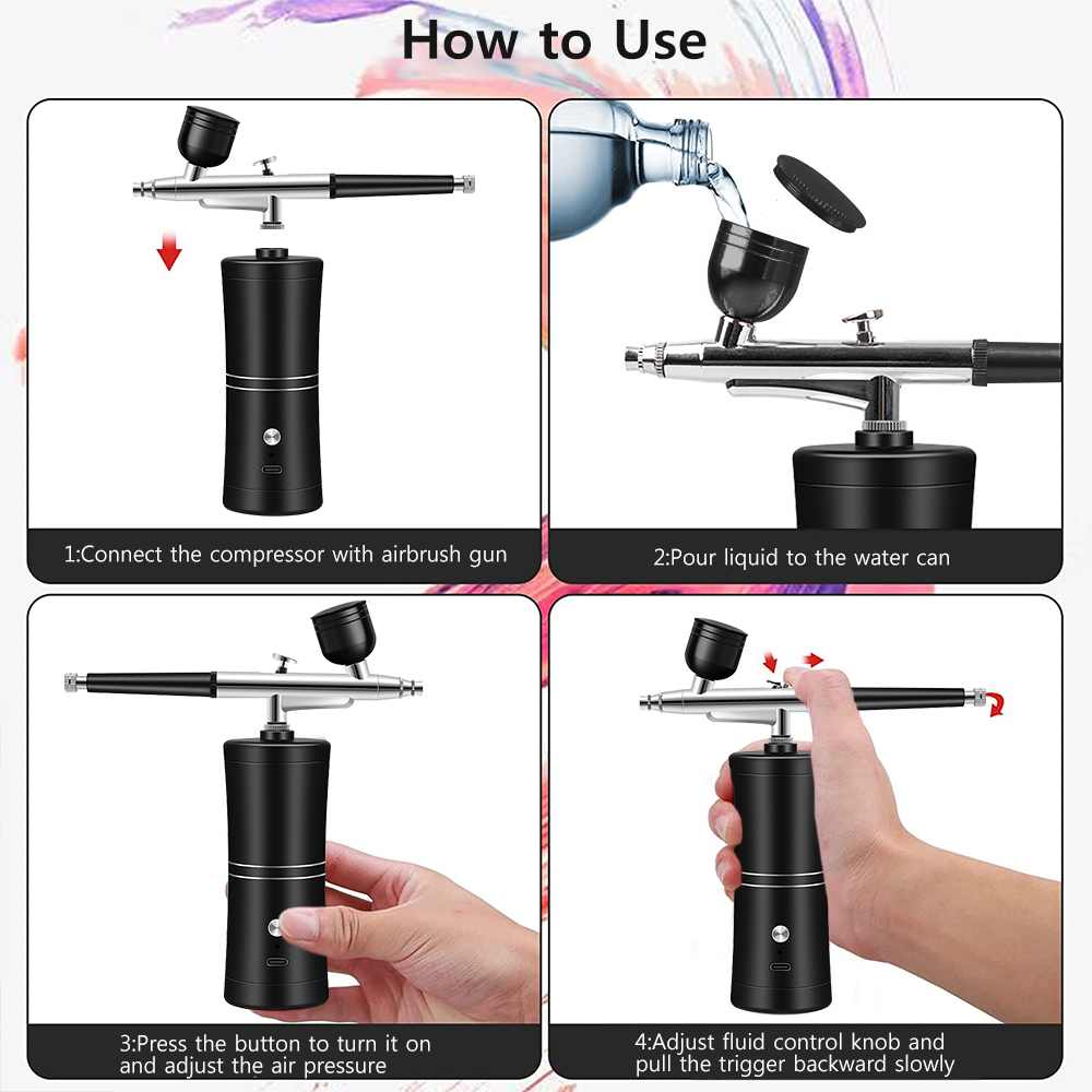Airbrush Nail with Compressor  - Airbrush Compressor Kit review and price