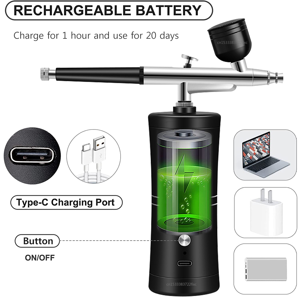 Airbrush Nail with Compressor  - Airbrush Compressor Kit review and price