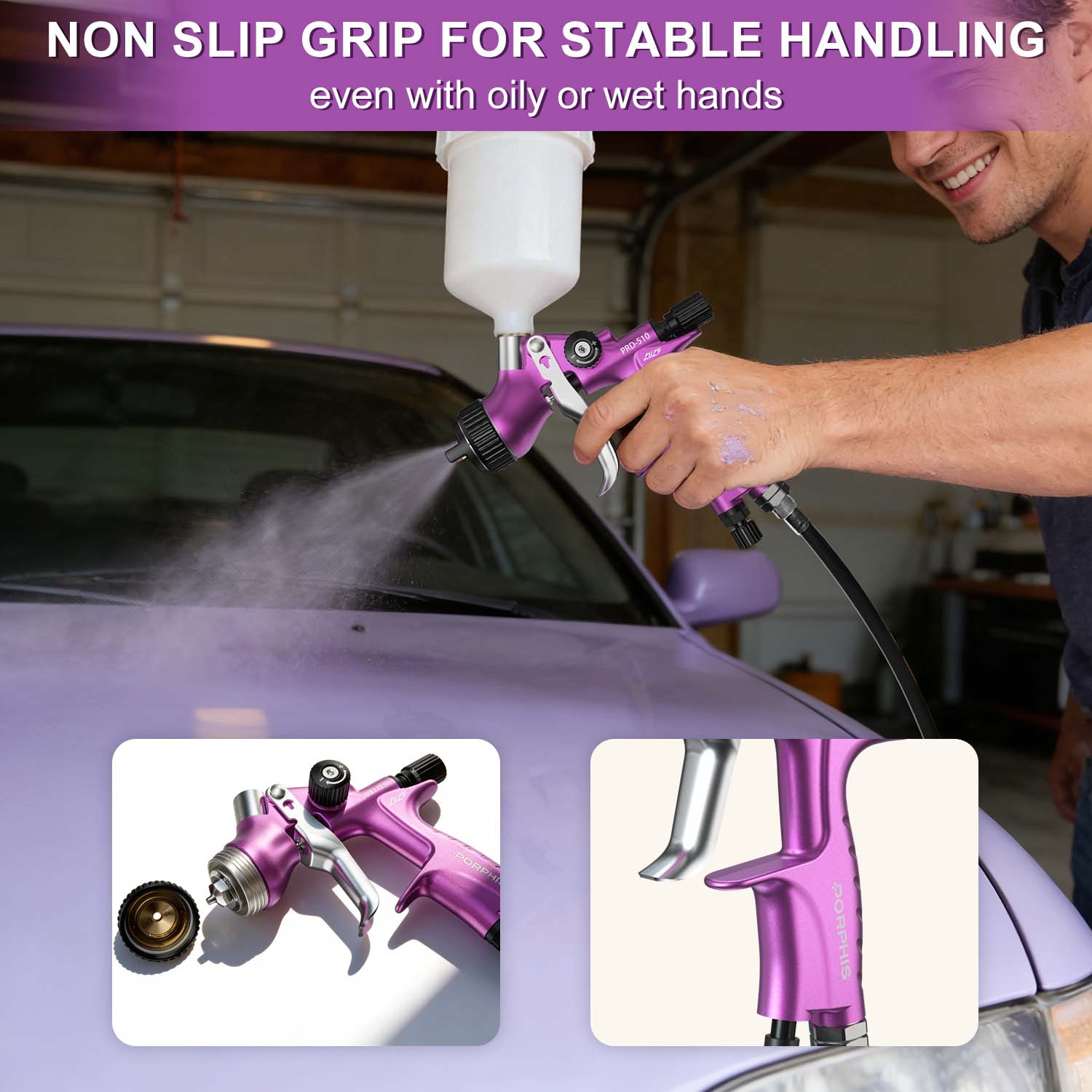 Original PORPHIS PRD-510 Paint - Airbrush Compressor Kit review and price